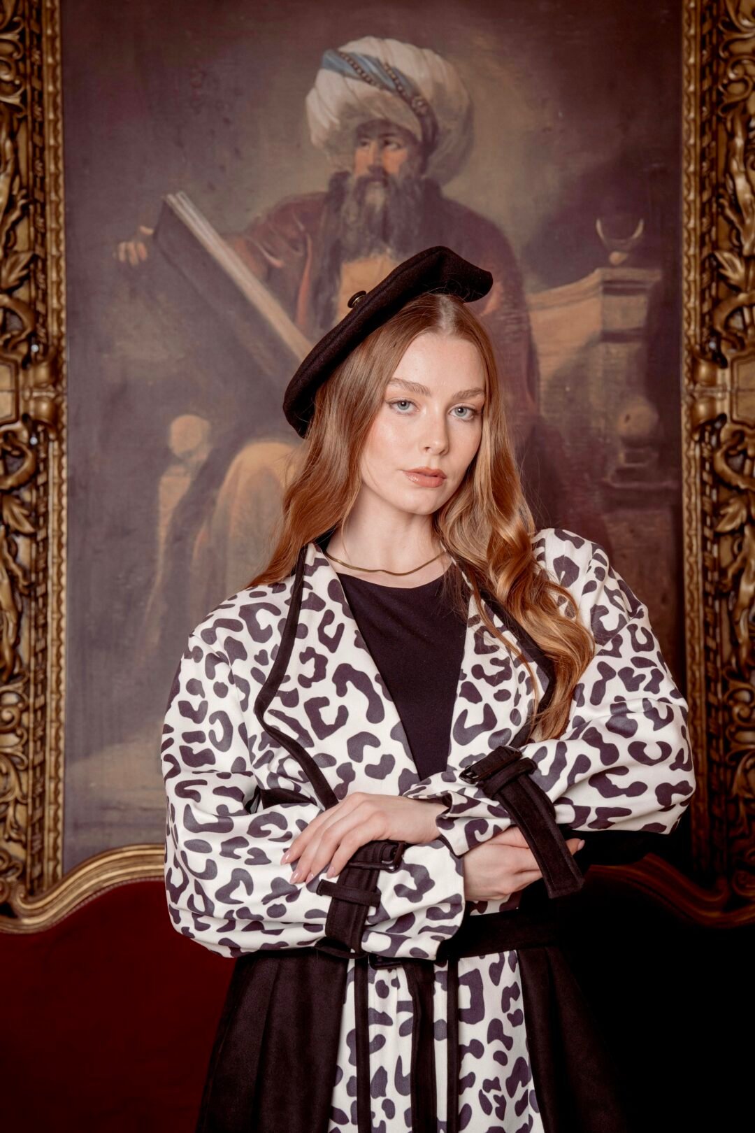 Contrast Leopard Coat - Image 3